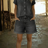Completo Corto e Comodo in Denim - Stefania di Amora Moda, foto 4
