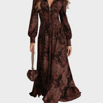 Abito Midi Sagomato in marrone - Romana di Amora Moda