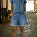 Completo Corto e Comodo in Denim - Stefania di Amora Moda, foto 2