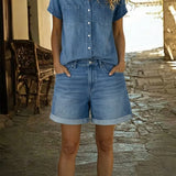 Completo Corto e Comodo in Denim - Stefania di Amora Moda, foto 2