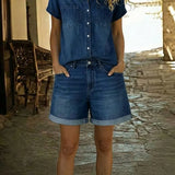 Completo Corto e Comodo in Denim - Stefania di Amora Moda