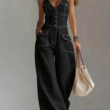 Tuta in Denim dalla Linea Morbida - Serena di Amora Moda, foto 3