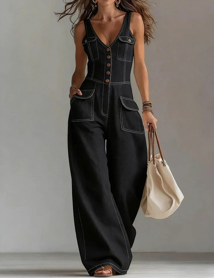 Tuta in Denim dalla Linea Morbida - Serena di Amora Moda, foto 3