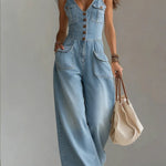 Tuta in Denim dalla Linea Morbida - Serena di Amora Moda, foto 2