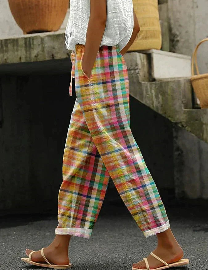 Noëlle | pantaloni a quadri retrò