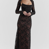Celeste | Abito Maxi in Pizzo