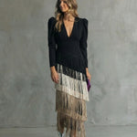 Abito Elegante con Maniche a Frange - Chiara di Amora Moda, foto 5