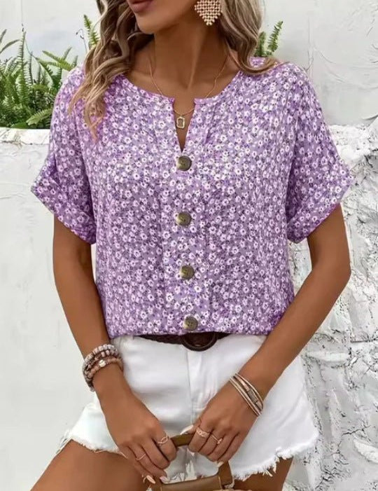 Jelena | Top floreale estivo elegante