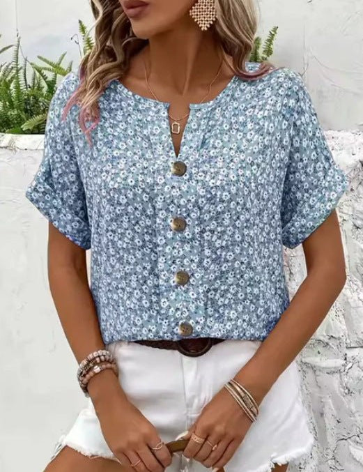Jelena | Top floreale estivo elegante