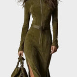 Abito Maxi Vintage con Zip e Cintura - Renata di Amora Moda, foto 3