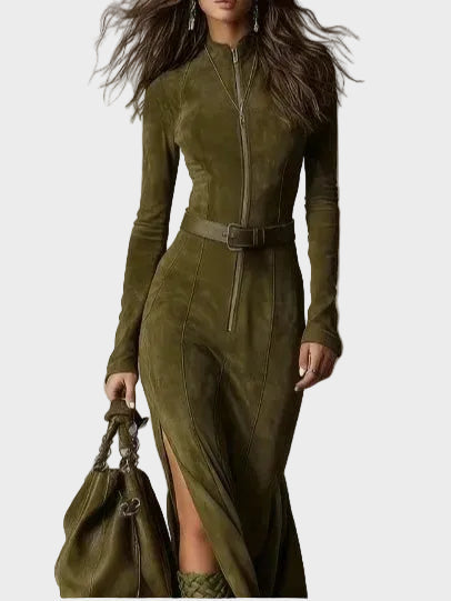 Abito Maxi Vintage con Zip e Cintura - Renata di Amora Moda, foto 3