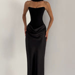 Maxi Abito Nero con Bustino - Lavinia di Amora Moda, foto 9