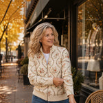 Cardigan con Delicate Trame Floreali - Eliana di Amora Moda, foto 3