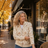 Cardigan con Delicate Trame Floreali - Eliana di Amora Moda, foto 3