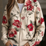 Cardigan con Motivo di Rose Vintage - Rosalia di Amora Moda