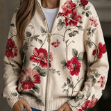 Cardigan con Motivo di Rose Vintage - Rosalia di Amora Moda