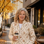 Cardigan con Delicate Trame Floreali - Eliana di Amora Moda, foto 2