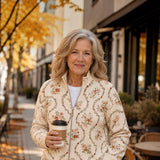 Cardigan con Delicate Trame Floreali - Eliana di Amora Moda, foto 2