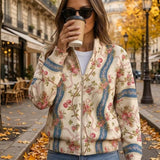 Cardigan con Motivo di Rose Rampicanti - Gioia di Amora Moda, foto 2