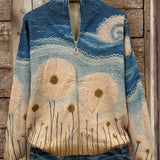 Cardigan con Motivo di Soffioni - Dalila di Amora Moda, foto 2