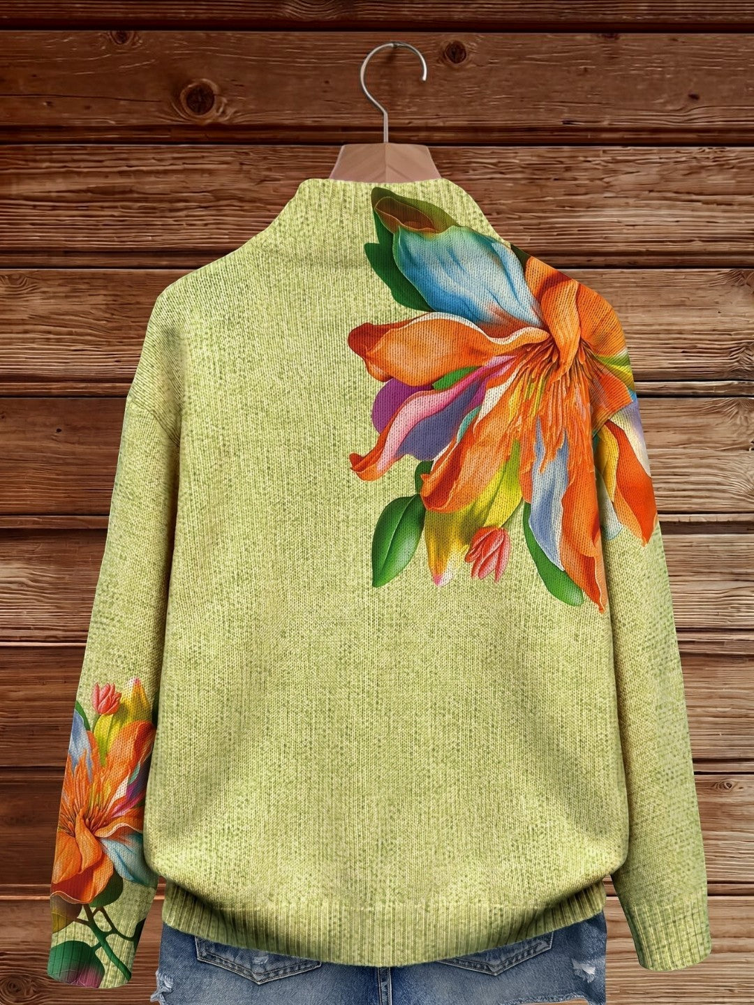 Cardigan con Motivo Floreale Colorato - Claudia di Amora Moda, foto 2
