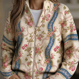 Cardigan con Motivo di Rose Rampicanti - Gioia di Amora Moda
