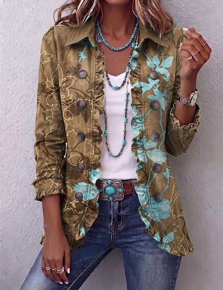 Giacca Vintage Floreale a Righe - Lidia di Amora Moda