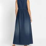 Abito Lungo in Denim Lavato in Morbido Cotone - Carla di Amora Moda, foto 5