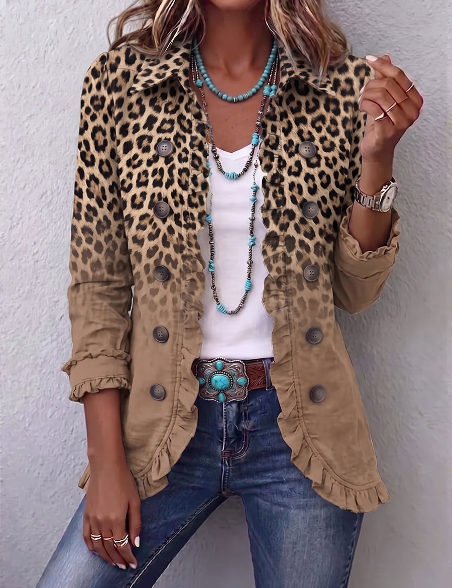 Giacca Vintage con Volant e Leopardo Sfumato - Marzia di Amora Moda
