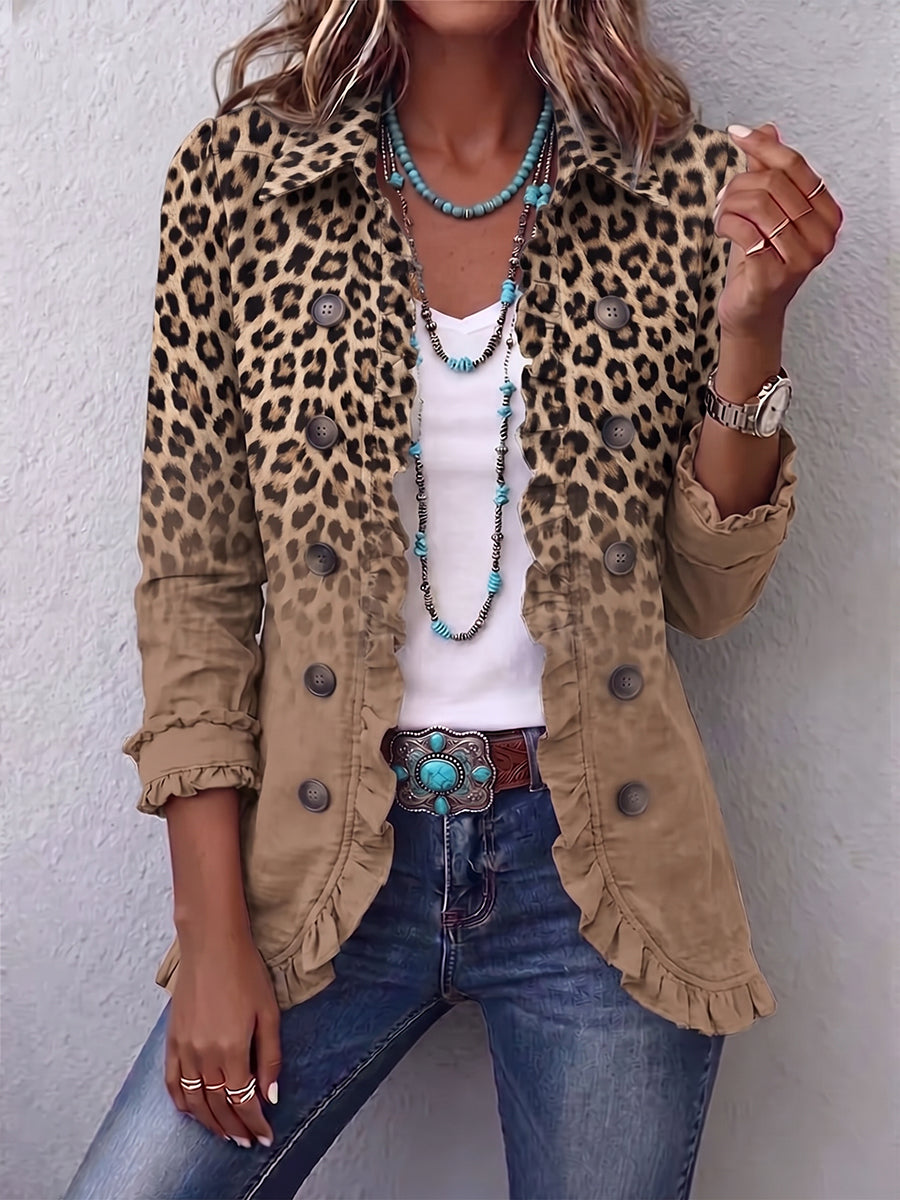 Giacca Vintage con Volant e Leopardo Sfumato - Marzia di Amora Moda