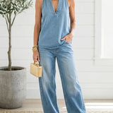 Completo Coordinato in Denim Lavato - Ambra di Amora Moda, foto 4