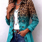 Blazer con Volant e Stampa Leopardata Sfumata - Emma di Amora Moda, foto 2