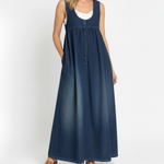 Abito Lungo in Denim Lavato in Morbido Cotone - Carla di Amora Moda, foto 2