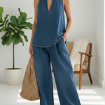 Completo Coordinato in Denim Lavato - Ambra di Amora Moda, foto 2