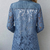 Blazer con Inserti in Pizzo Floreale - Ilaria di Amora Moda, foto 2