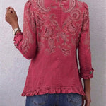 Giacca con Volant e Stampa Paisley Vintage - Carmela di Amora Moda, foto 2