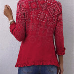 Giacca con Volant e Stampa Paisley Sfumata - Rosalba di Amora Moda, foto 2
