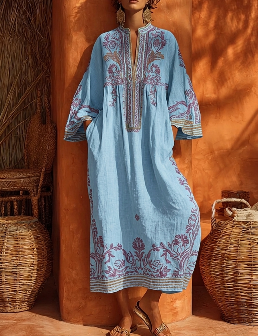 Serena | Abito Boho Ricamato