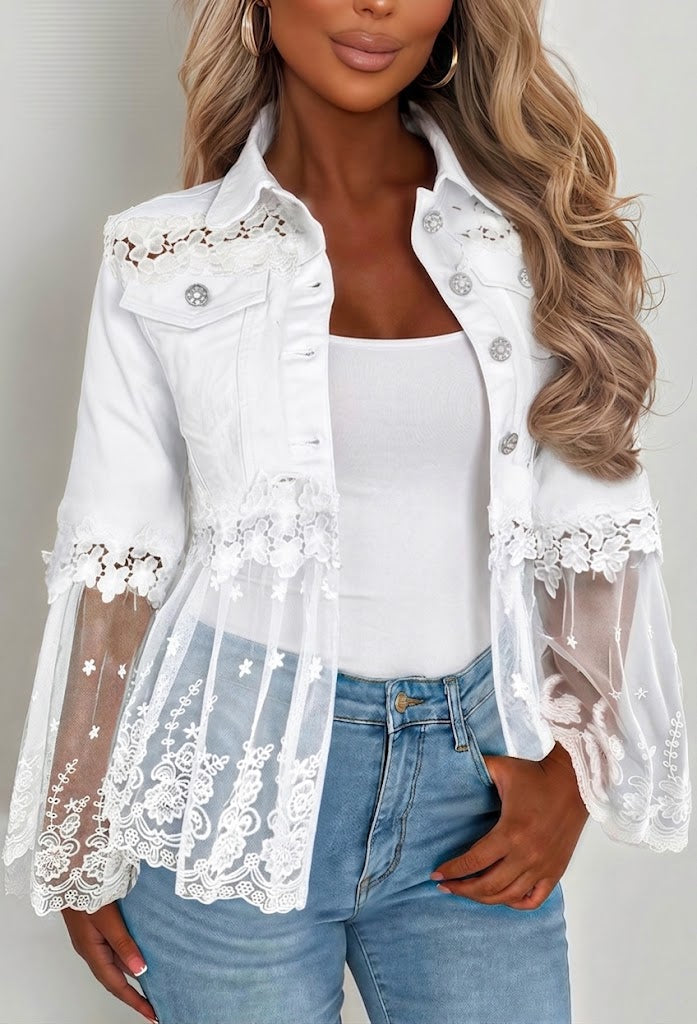 Giacca con Inserti in Pizzo - Marcella di Amora Moda