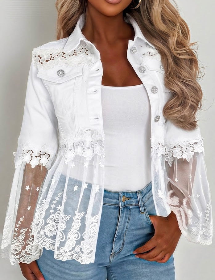 Giacca con Inserti in Pizzo - Marcella di Amora Moda