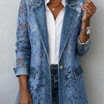 Blazer con Inserti in Pizzo Floreale - Ilaria di Amora Moda
