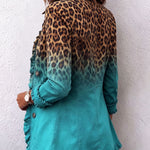 Blazer con Volant e Stampa Leopardata Sfumata - Emma di Amora Moda, foto 4
