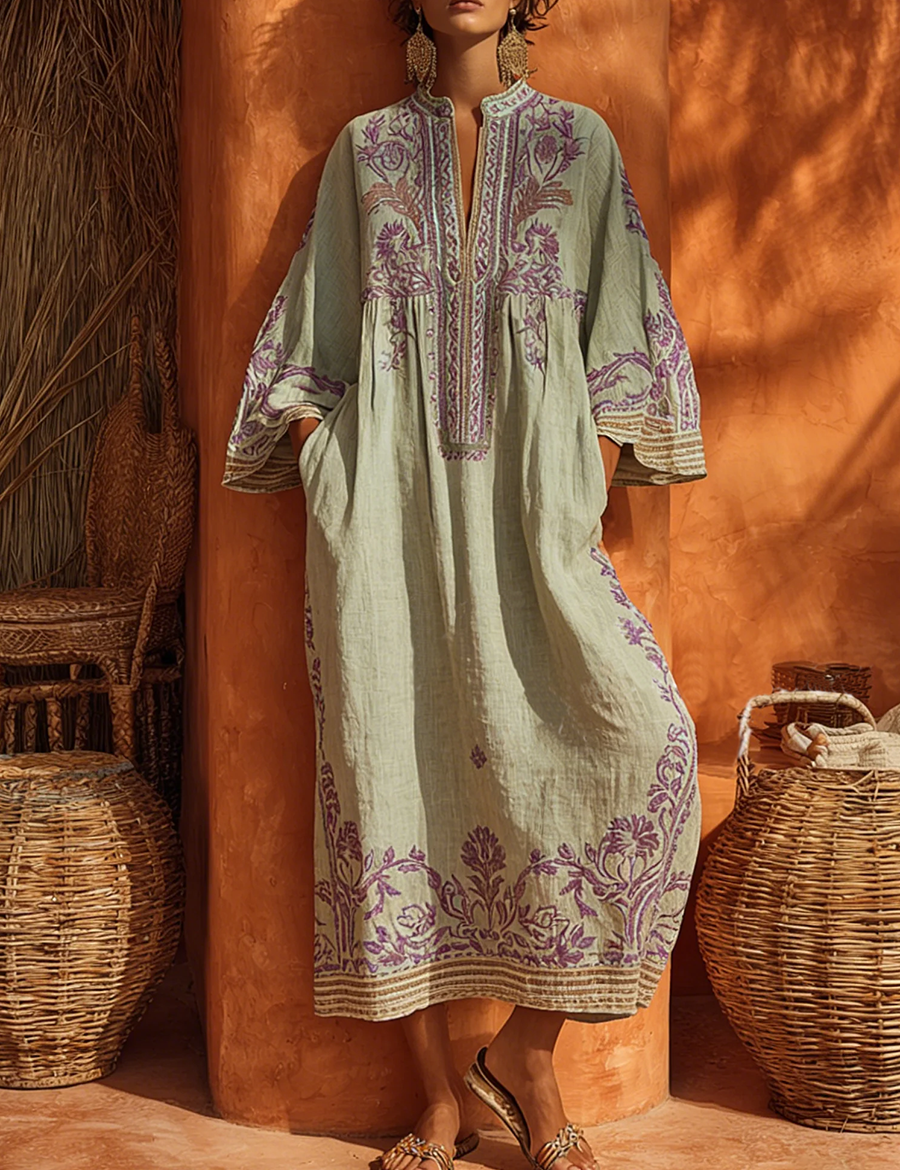 Serena | Abito Boho Ricamato