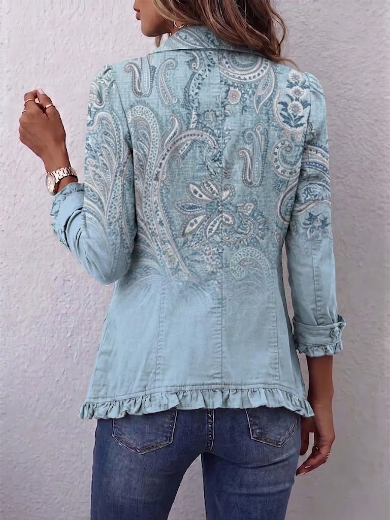 Giacca con Volant e Stampa Paisley Vintage - Isabella di Amora Moda, foto 2
