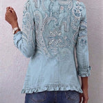 Giacca con Volant e Stampa Paisley Vintage - Isabella di Amora Moda, foto 2
