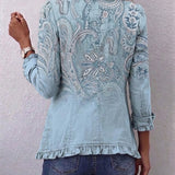 Giacca con Volant e Stampa Paisley Vintage - Isabella di Amora Moda, foto 2