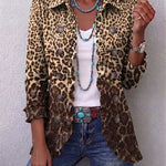 Giacca con Volant e Stampa Leopardata in multicolore - Agnese di Amora Moda