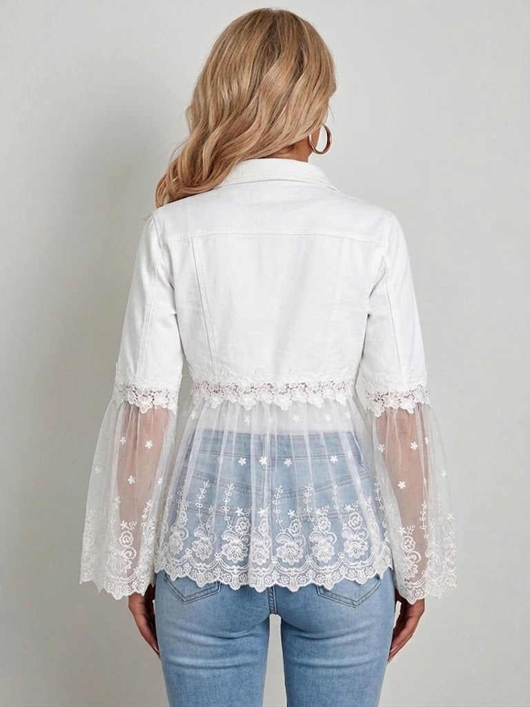 Giacca con Inserti in Pizzo - Marcella di Amora Moda, foto 2